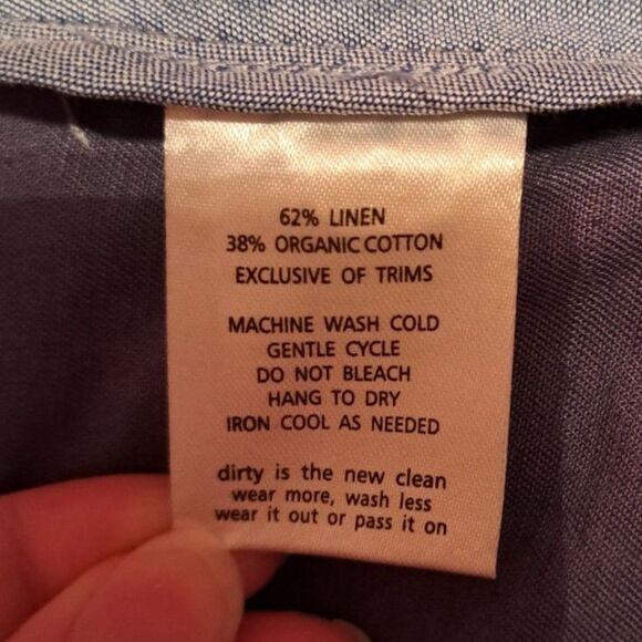 Toad and Co Purple Jacket Size Small Linen and Cotton Pockets Button Closure - Picture 14 of 15